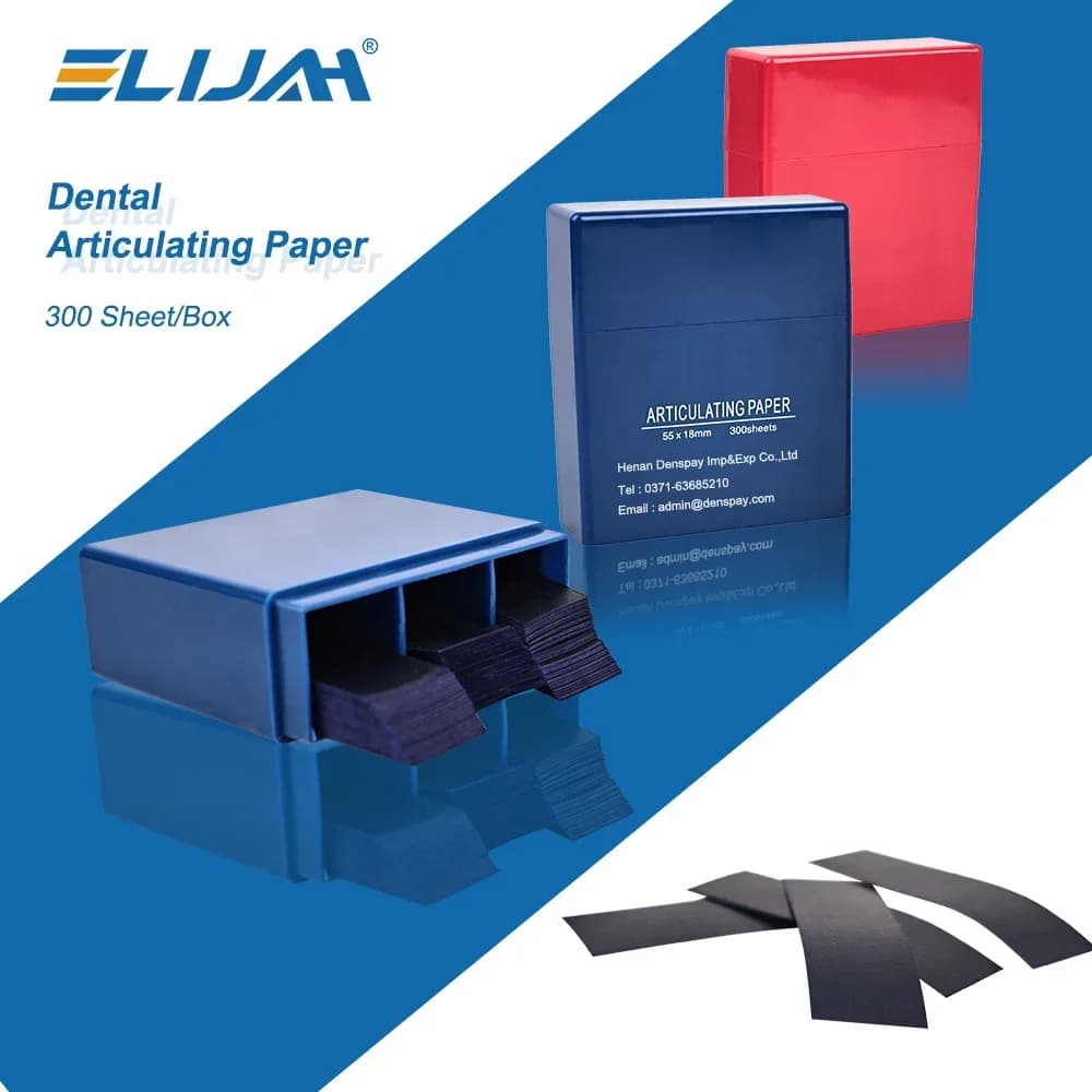 ELIJAH Dentale 300 Pz/Box 55*18mm Dentale Blue Articulation Paper Strips Oral Dentity Whitening Material Tool