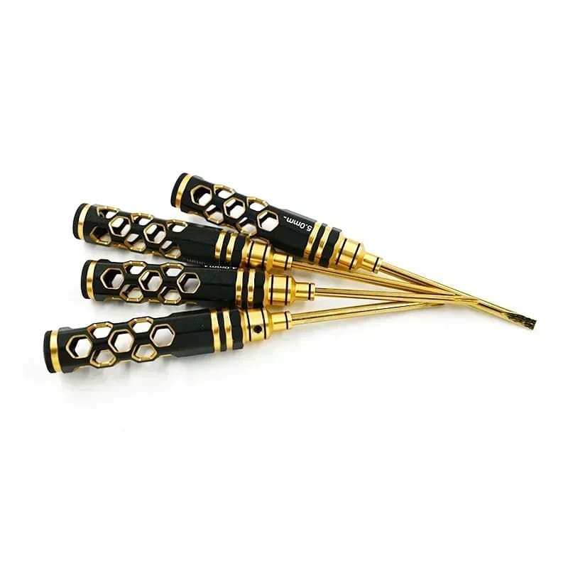 Cacciavite a croce 4/5mm, cacciavite a taglio 4/5mm, kit di utensili con manico antiscivolo in lega di alluminio per elicotteri RC