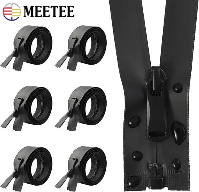 1 pezzo 5 # Cerniera impermeabile da 60-150 cm per cucire cerniere invisibili in nylon doppio cursore cerniera aperta giacca riparazione accessori fai da te