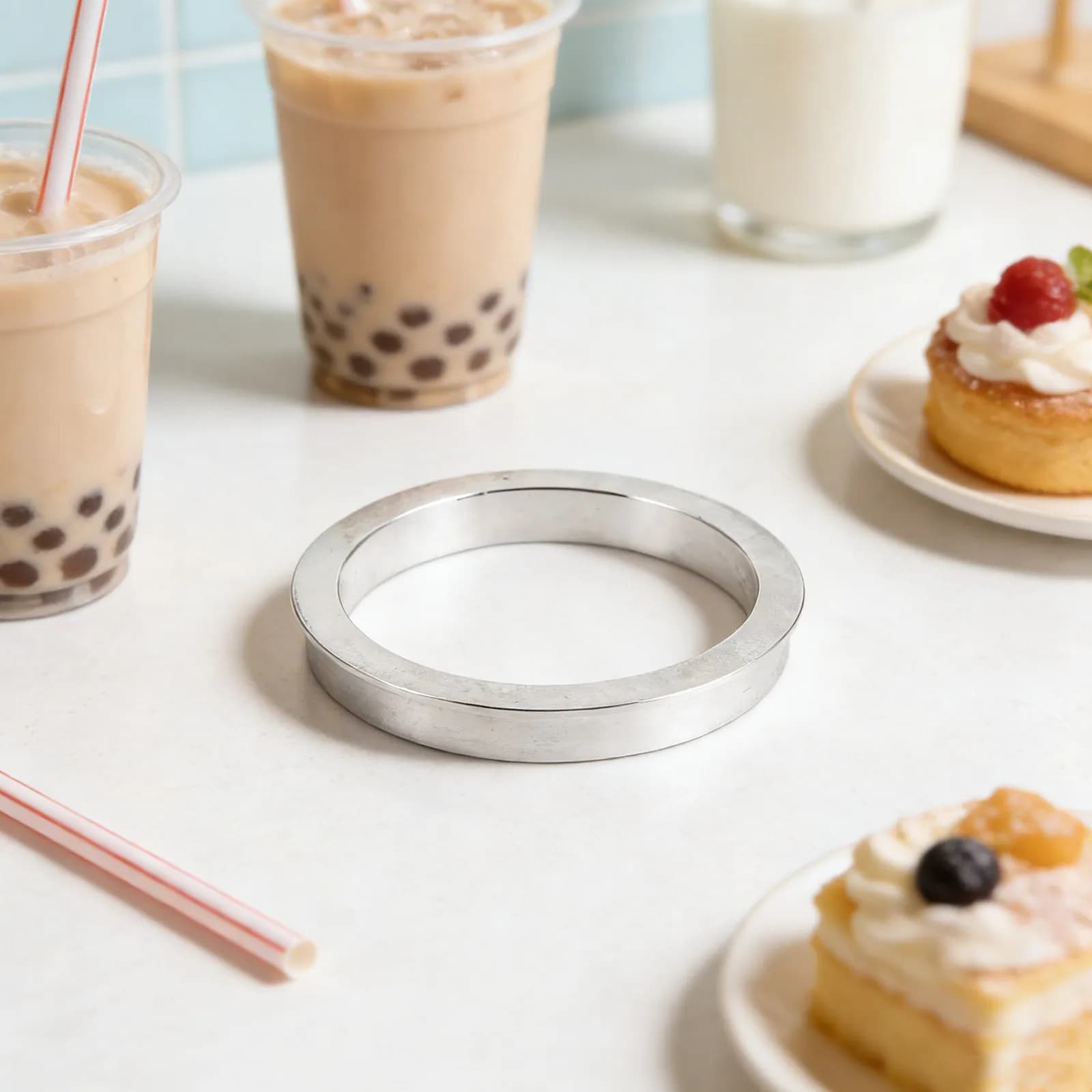 Aluminum 80 Mm Cup Sealer Machine Ring for Manual Sealing Compatible with Paper Plastic Cups High Performance Leak Proof Seal