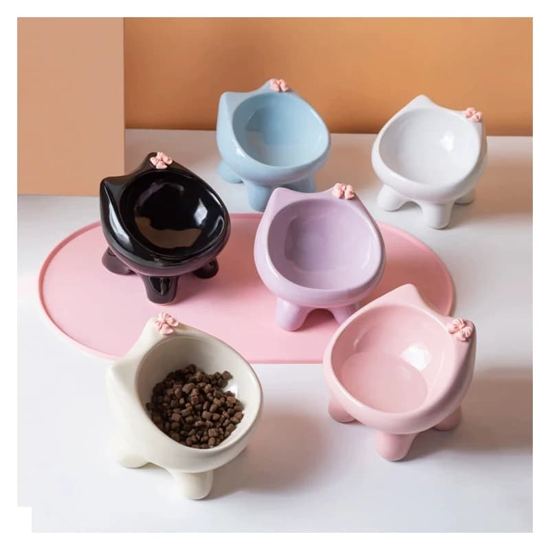 Ciotola per Gatti in Ceramica, Ciotola per Cani, Ciotola per Cibo, Ciotola per Lettiera, Accessori per Animali Domestici
