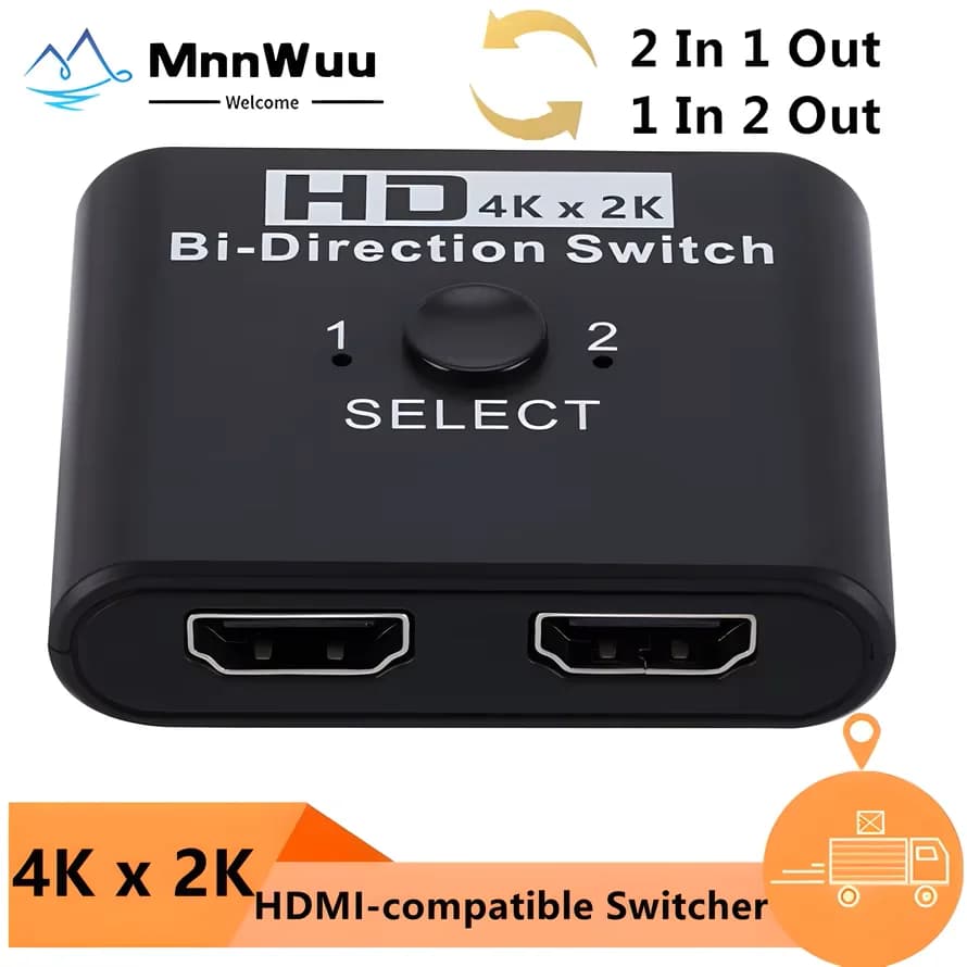 HDMI compatible switch 8K 60Hz Bi-Direction 4K X 2K HDMI compatible switcher for PS3/4 TV Box laptop PC to monitor TV projector