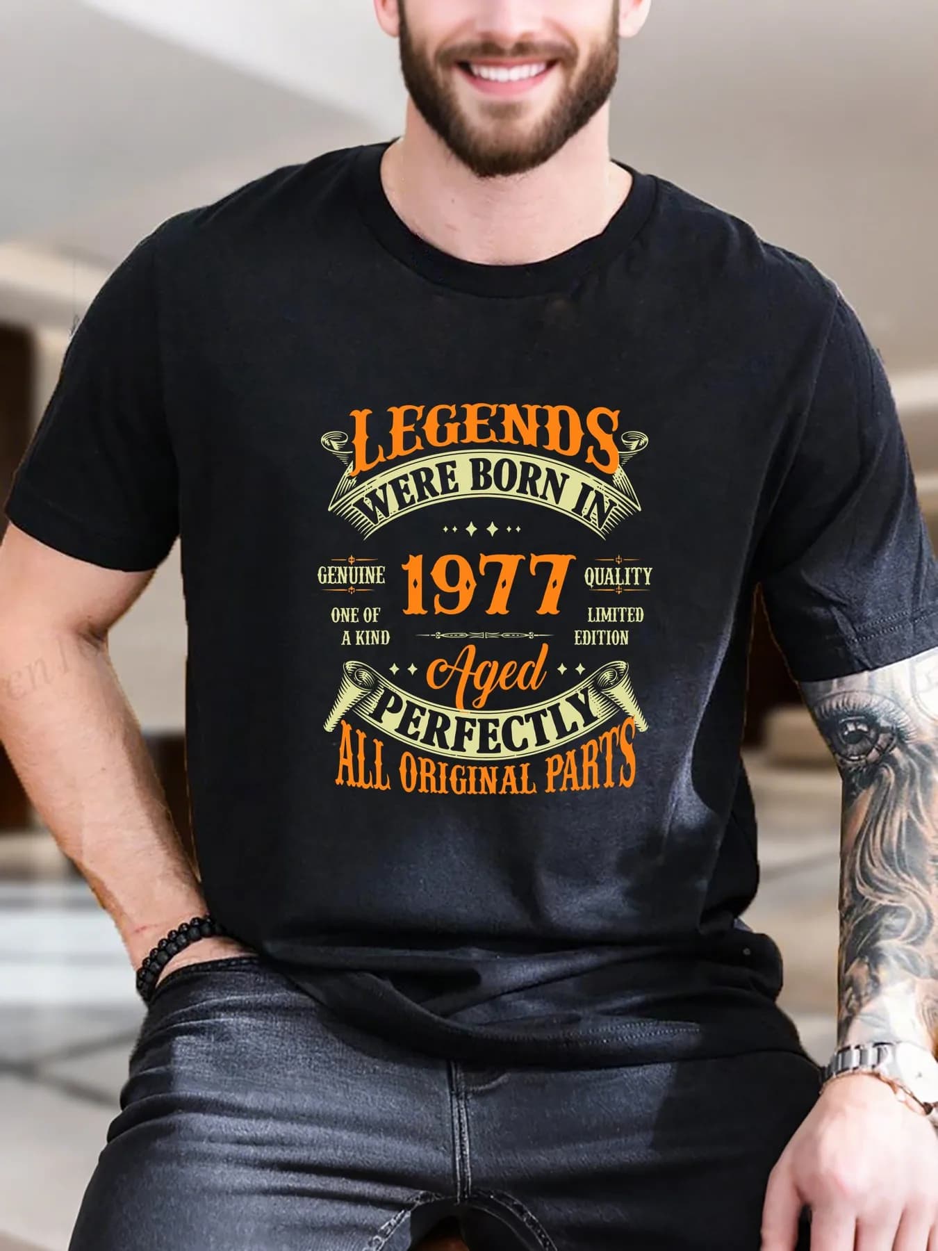 T-shirt a maniche corte stampata da uomo - Grafica giocatore di baseball 100% cotone Comodo top casual, abbigliamento quotidiano estivo versatile e alla moda