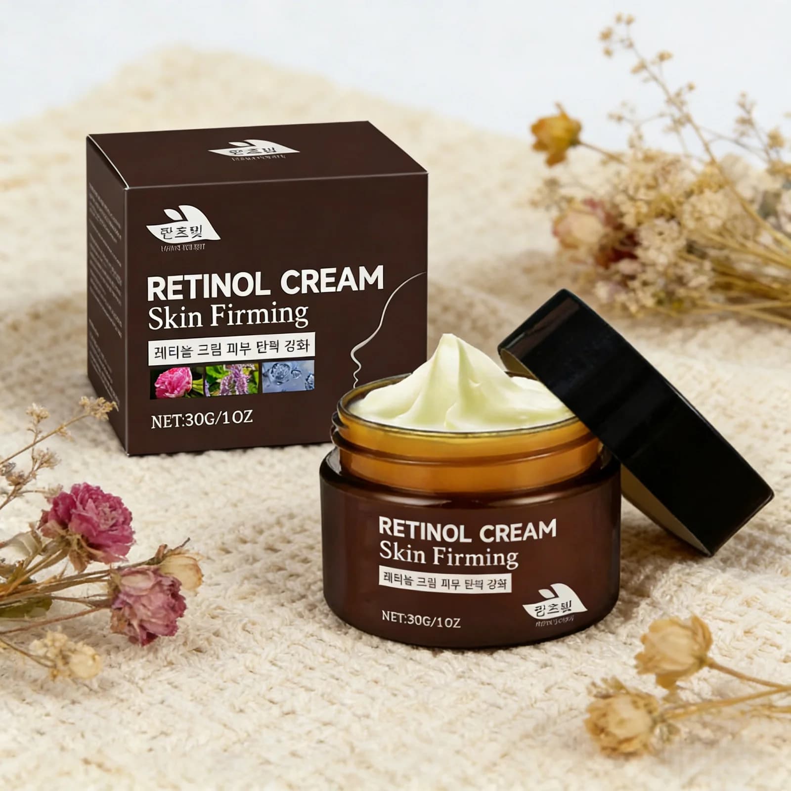 Crema al Retinolo Hanchobit con Estratti Botanici, Riduce le Rughe Sottili, Migliora la Texture della Pelle, Idratazione Profonda Delicata, Crema Rassodante per la Pelle