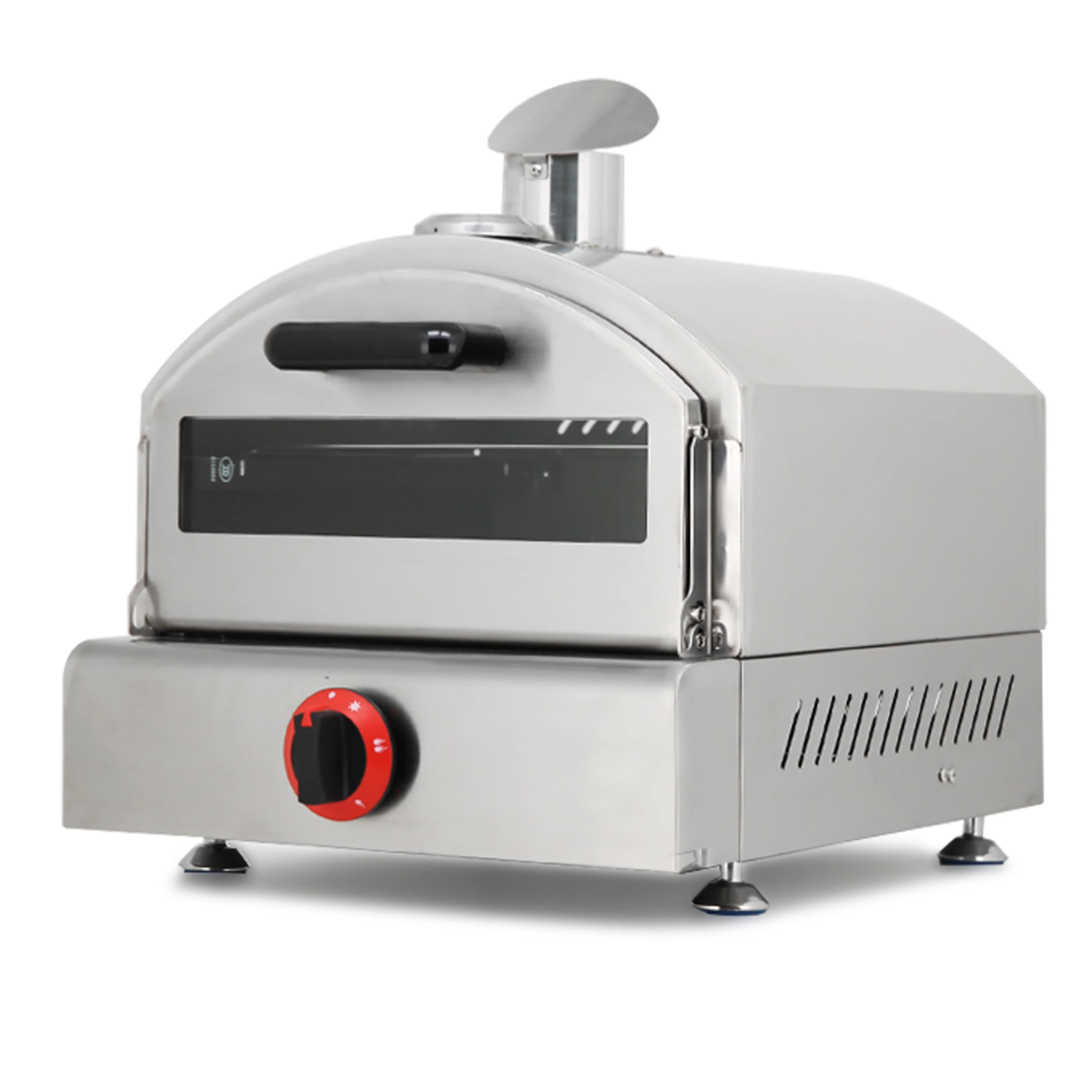Mini forno portatile per pizza a gas commerciale per snack all'aperto con pietra per pizza da 13 pollici