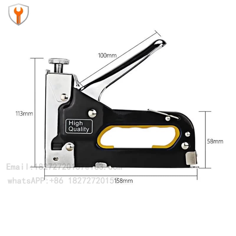 Cucitrice manuale per mobili da 2 pezzi, per tappezzeria resistente, materiali fissi, pistola DingTalk decorativa per la lavorazione del legno