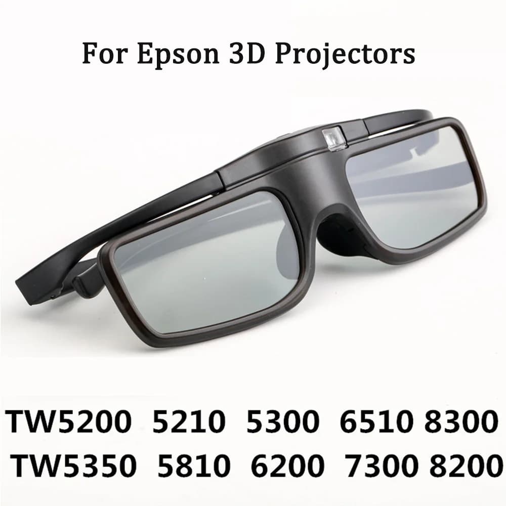 Occhiali 3D con otturatore attivo per Epson TW5700/5400/5600/930 Per Sony, Samsung TV 3D Proiettore RF ricaricabile compatibile con Bluetooth