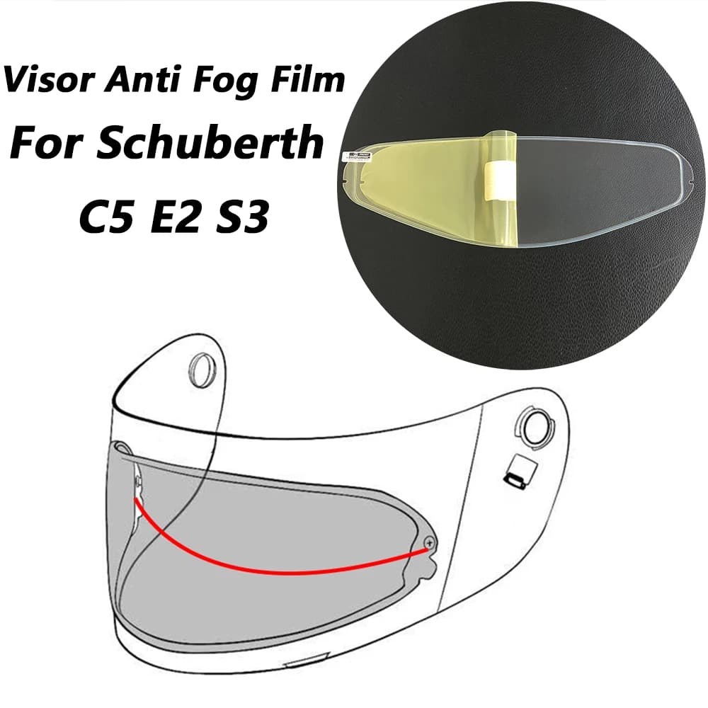 Pellicola per lenti per caschi con visiera per casco moto, pellicola antiappannamento per Schuberth C5 E2 S3
