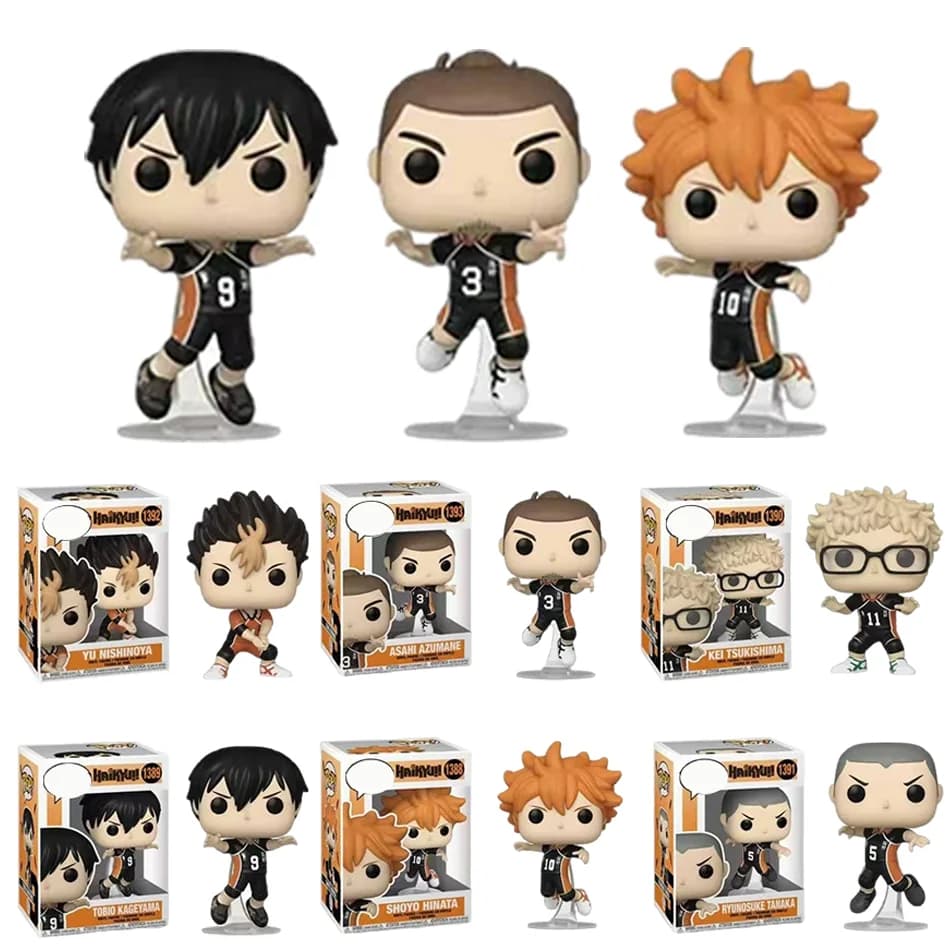 Anime Volleyball Athlete Mini Figures 6 PCS Set Collectible Character Dolls Desktop Display Decor Ornament Gift For Enthusiasts