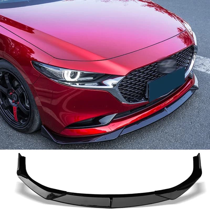 Front Lip for Mazda 3 Sedan Axela 2019-2024 Bumper Splitter Protector Plate Shovel Body Kit Skirts Spoiler