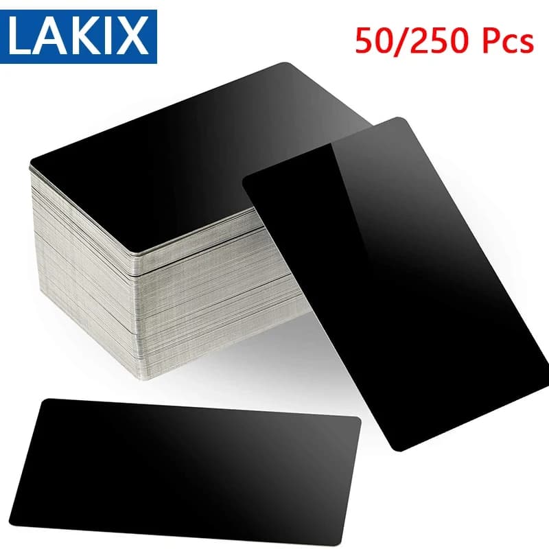 50/250 raw pieces for laser engraving aluminum foil business card for laser engraving multipurpose gift cards diy 86 x 54 x 0.21 mm
