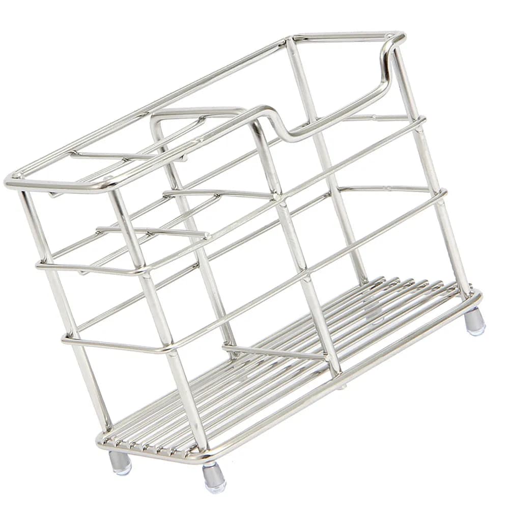 1 Pezzo Portaspazzolini e Portadentifricio in Acciaio Inossidabile Robusto, Elegante Accessorio Decorativo per il Bagno