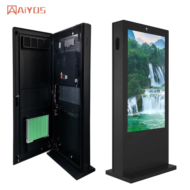 43 Inch Outdoor IP65 Waterproof Touch Advertising Screen Floor Standing Advertising Player Raspberry Pi Outdoor Display