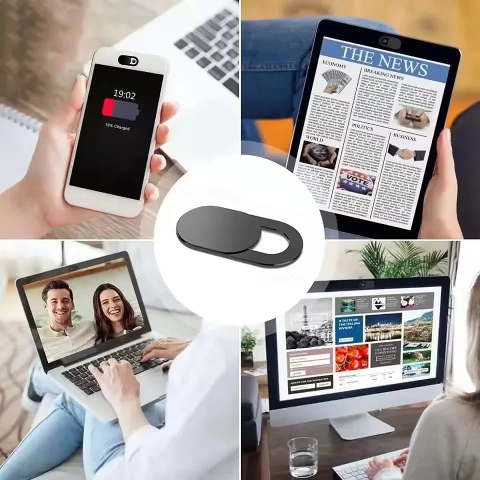 Webcam Privacy Cover Sliding Camera Blocker Adhesive Lens Sticker for Laptop Phone Tablet iPad Anti-Peep Security Accessory