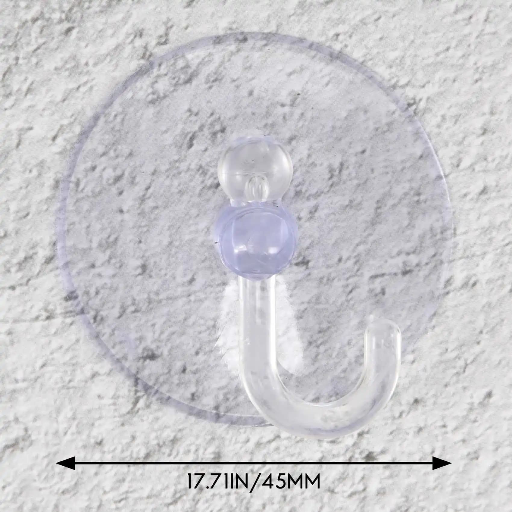 ABWZ-20 X Ventose in Plastica Trasparente con Ganci in Metallo, Perfette per Decorazioni Natalizie da Appendere a Finestre e Armadi