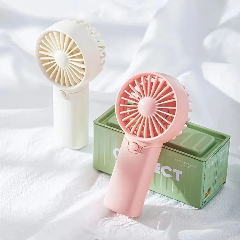 Mini Ventilatore Portatile Creativo e Comodo, Ventilatore Tascabile Leggero e Regolabile, Piccolo Ventilatore Carino, Regalo per Studenti