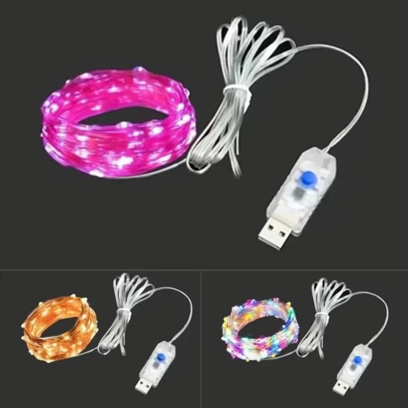 LED Fairy Lights USB Power String Lights Christmas Garland For New Year Wedding Party Tree Garden Terrace Decoration 8 Function