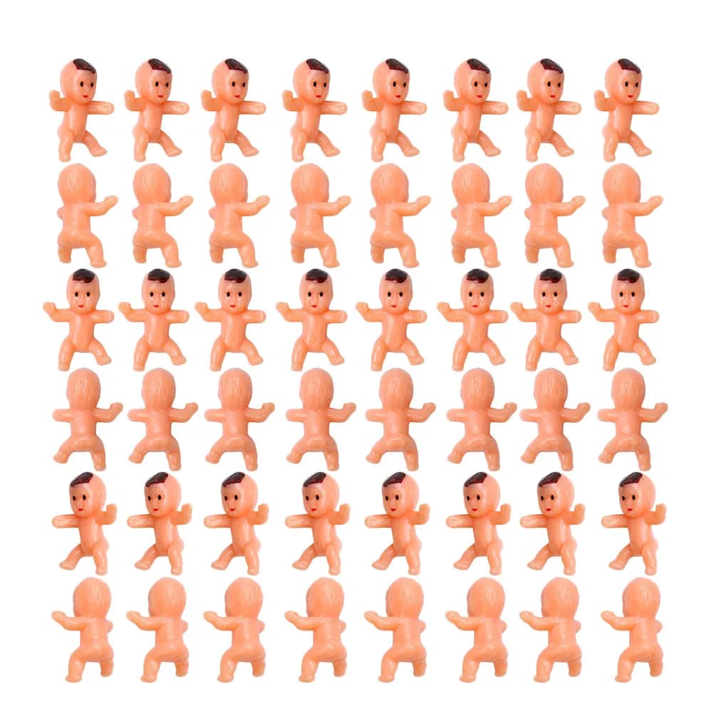 100Pcs Mini Plastic Babies Lifelike Small Baby Figures Lightweight Portable for Kids Gifts Fun Baby Bath Supplies