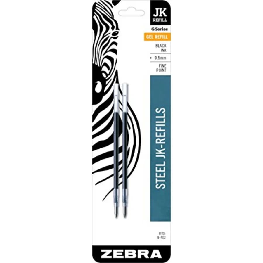 STEEL, ricariche di inchiostro gel JK-Refill, punta fine da 0,5 mm, inchiostro, compatibili con la penna gel STEEL G-402, prestazioni di scrittura lisce e costanti, 2