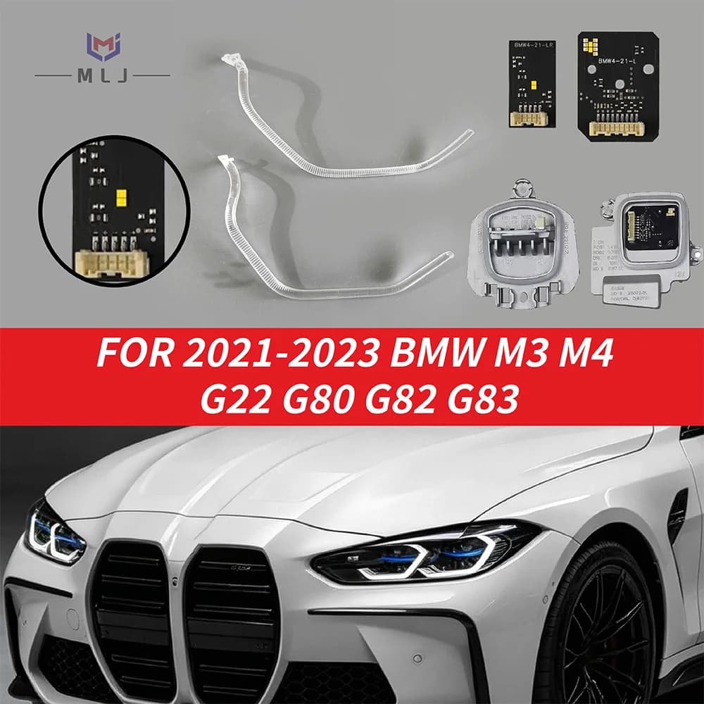 DRL LED Daytime Running Light Chips Headlight Modules Angel Eyes Light LED Guides FOR BMW M3 M4 G22 G80 G82 G83 2021-2023