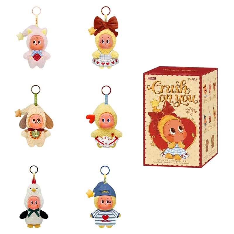 POP MART Ufficiale 5a Generazione Starman Serie "Crush on You" Peluche Blind Box — Adorabili Statuette in Vinile in Pigiami a Forma di Animale