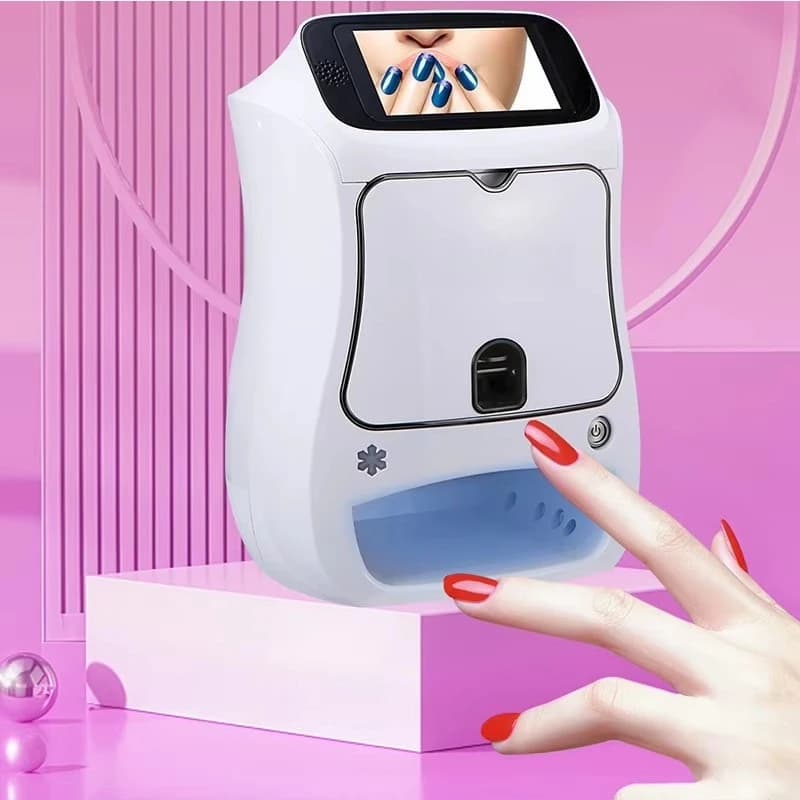 Stampante Digitale Automatica 3D Portatile per Unghie, Macchina Creativa per Manicure Fai-da-Te con Design Artistici e Funzione Wi-Fi