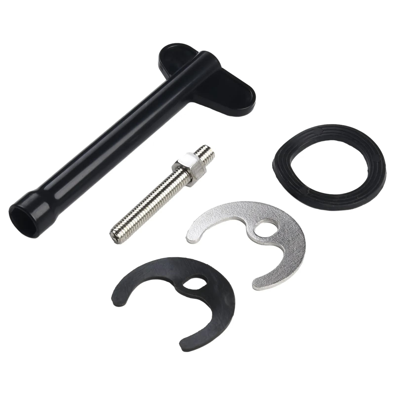 M12Tap Kit di montaggio per fissaggio rubinetto Rondella bullone Chiave Set di piastre Strumento per lavabo da cucina 50 * 40 * 2mm Strumento per la riparazione di rubinetti
