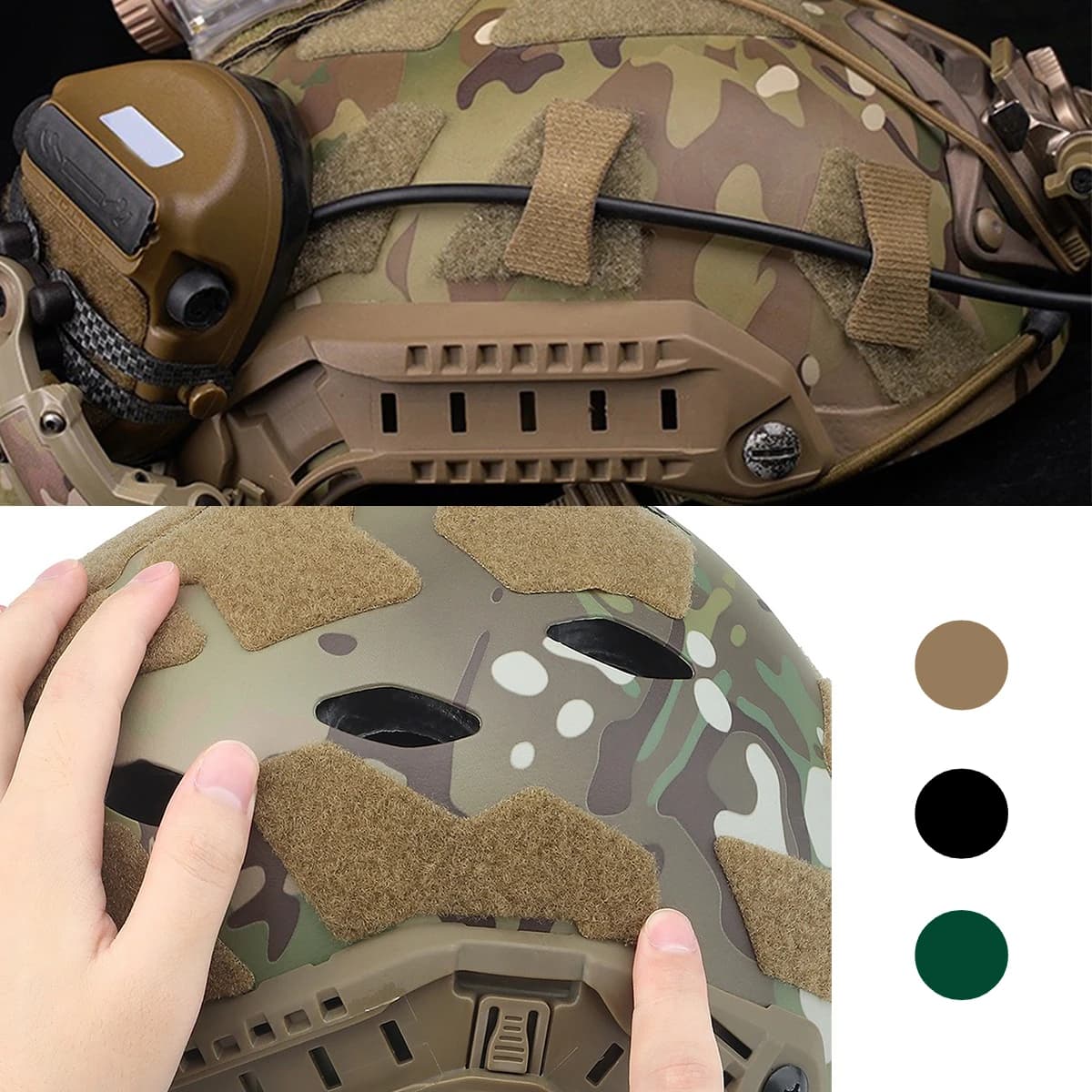8Pcs Tactical Helmet Cable Hook&Loop Straps Management Kits NVG Wires Cord Collected Organizer Hunting Accessories Helmet Velcro