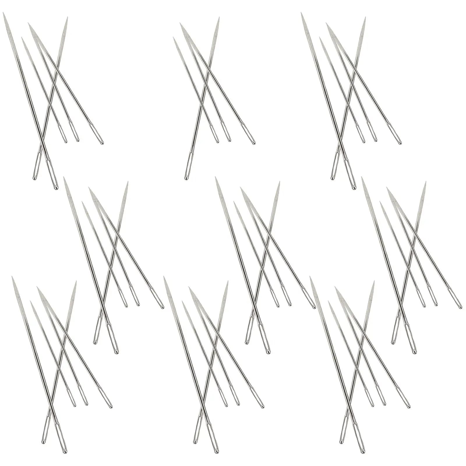 5 Set di Aghi per Ricamo a Mano con Occhiello Grande, Strumenti per Cucito e Toppatura per Filati