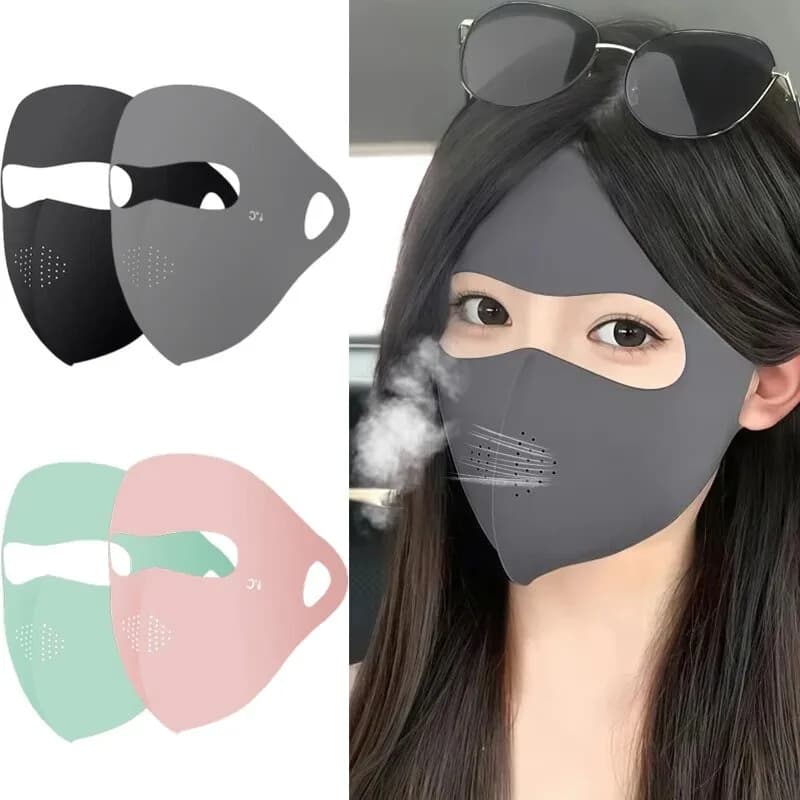 New Integral UV Mask Reusable Solar Protection Washable Soft Breathable in Ice Silk Accessories for Exterior Masks
