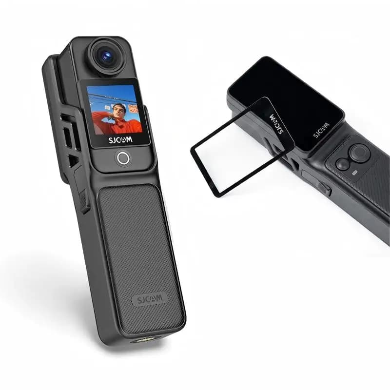 Nuovissimo Set Combo Fotocamera per Vlogging SJCAM-C400, Opzioni Disponibili: Schermo Rotante, Collana Magnetica o Scheda SD