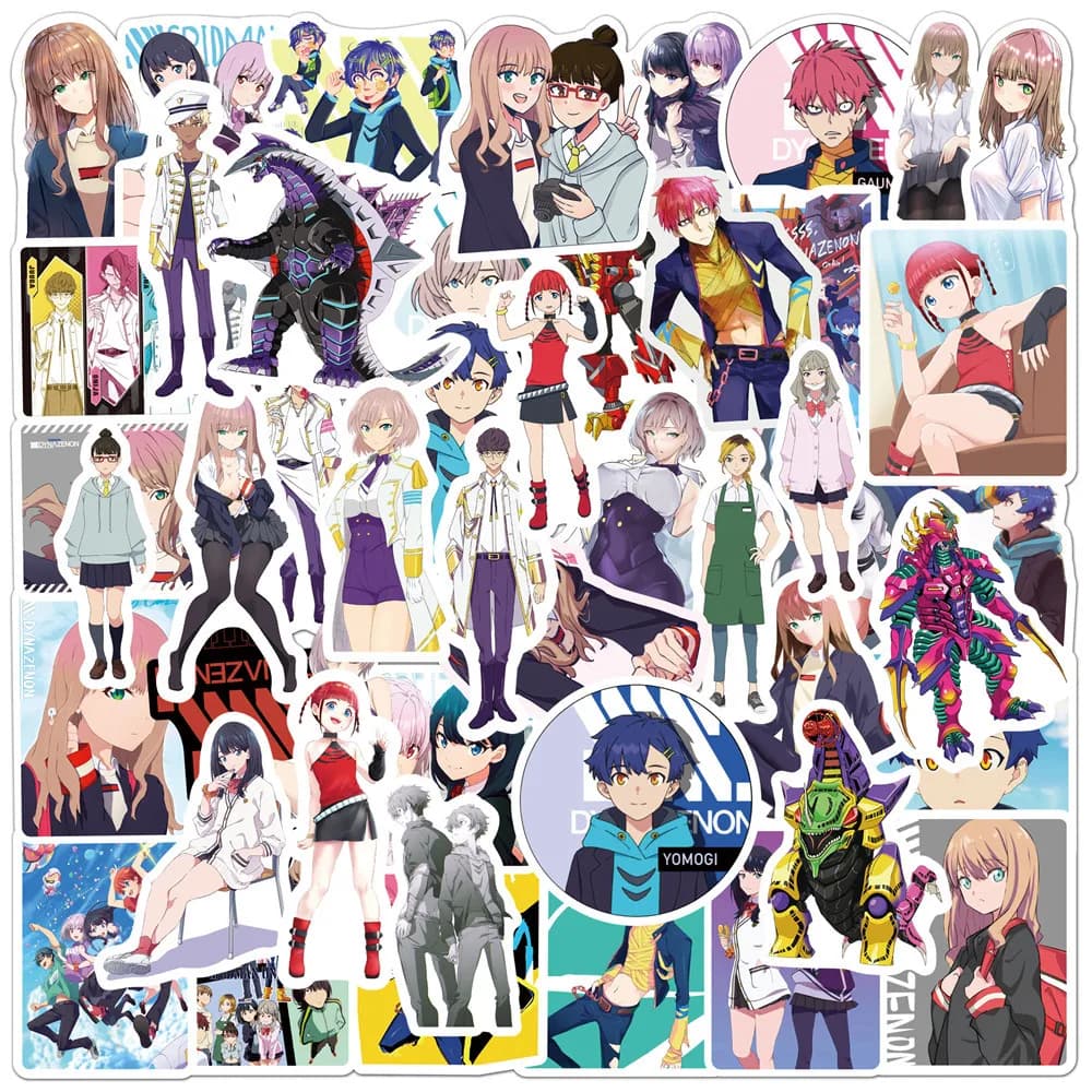 50 Pezzi Adesivi Anime SSSS.DYNAZENON per DIY Skateboard, Notebook, Laptop, Telefono, Graffiti Manga Classici e Cool
