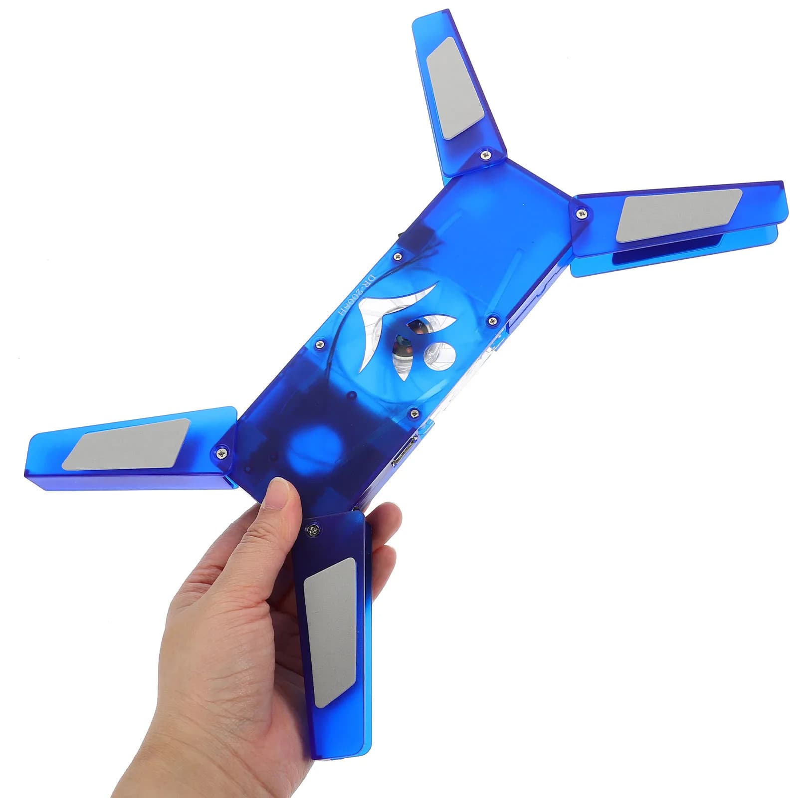 Supporto Pieghevole per Laptop con Ventola di Raffreddamento, Hub USB a 4 Porte e Luce LED per Gaming e Ufficio