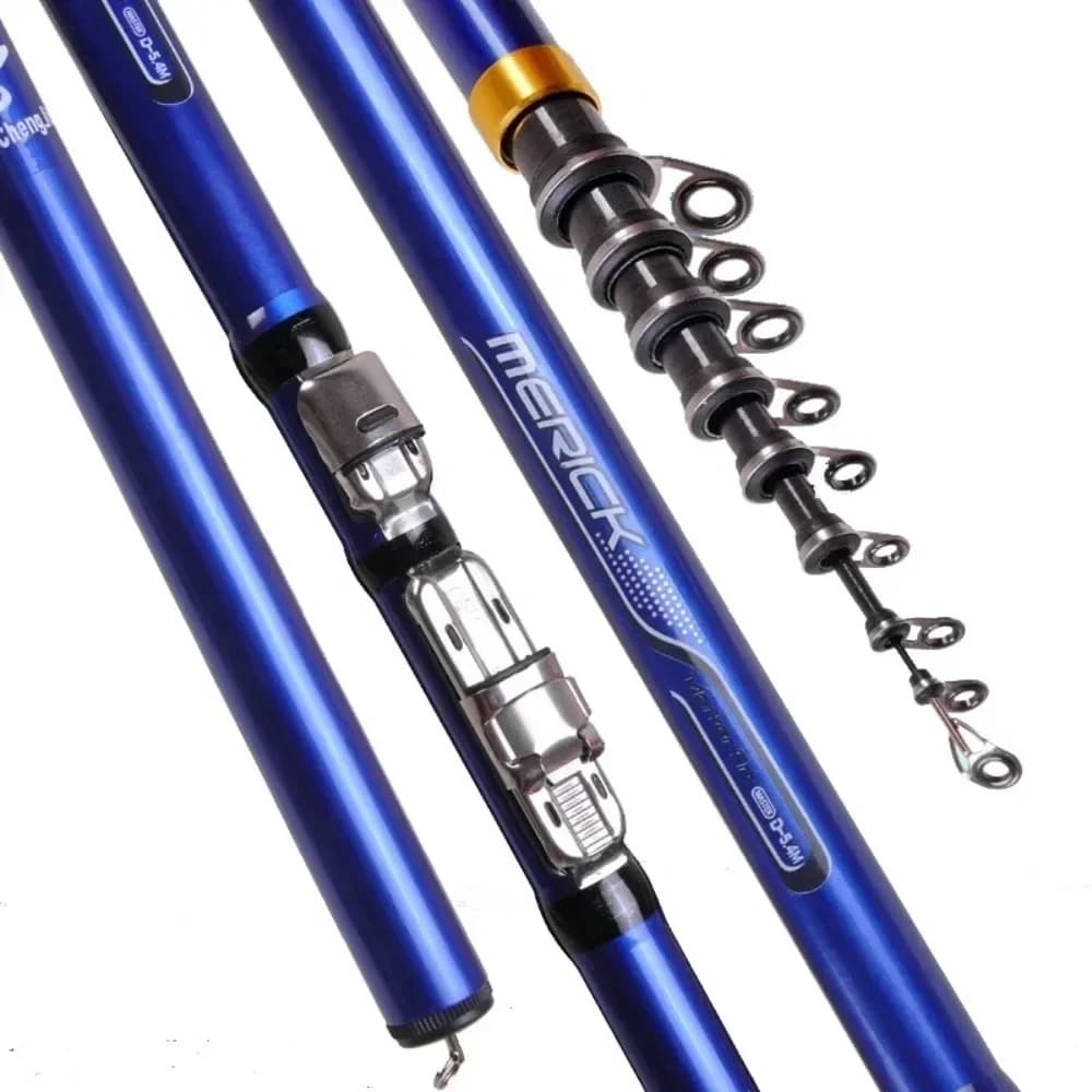 Canna da pesca spinning in fibra di carbonio 3.6M 4.5M 5.4M 6.3M M Power Canna da pesca telescopica su roccia Canna da pesca alla carpa Canna da surf Spinning