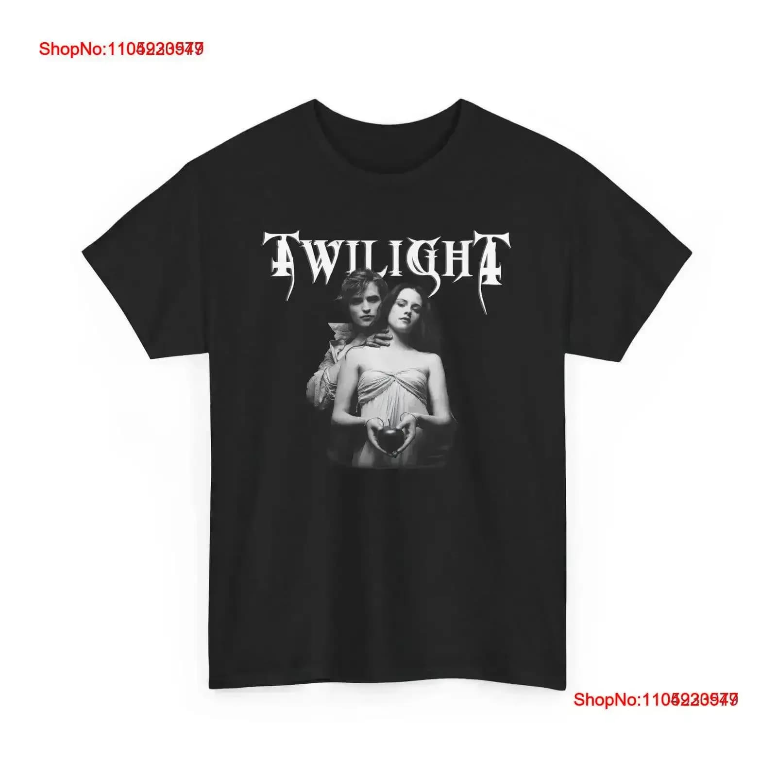 Maglietta stile Twilight Metal Bella ed Edward Goth Vampire Coppia alternativa Rock Band Cultura pop vintage lavata Versatile