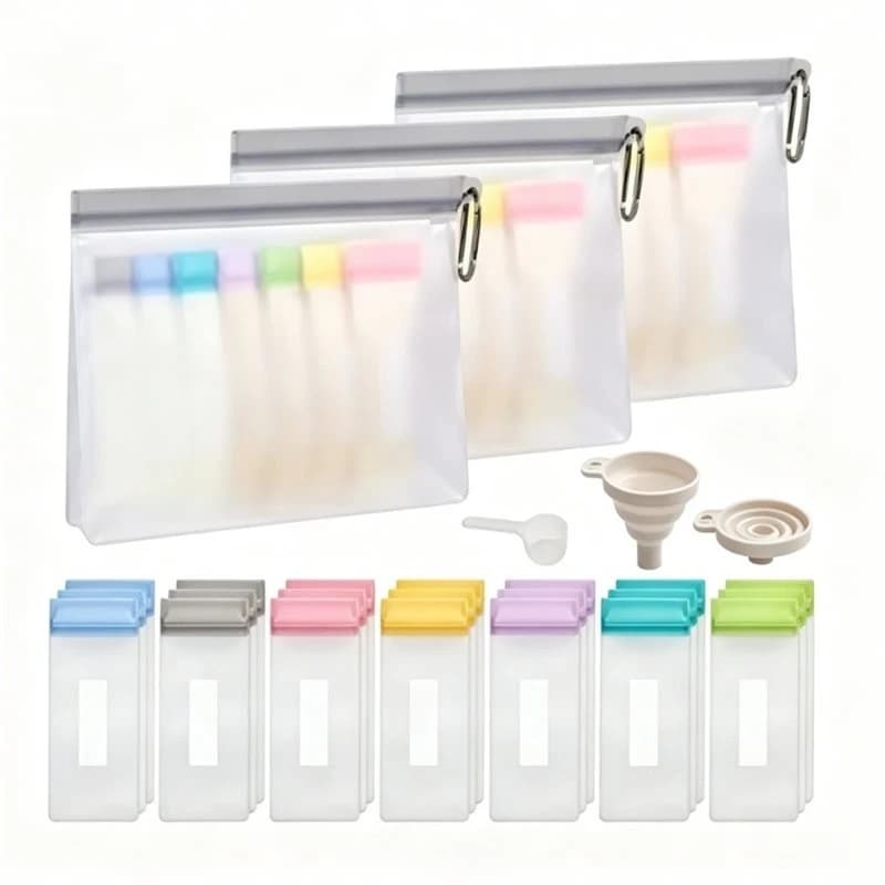 YANA50I Protein Powder Travel Container Set, Reusable, Retractable