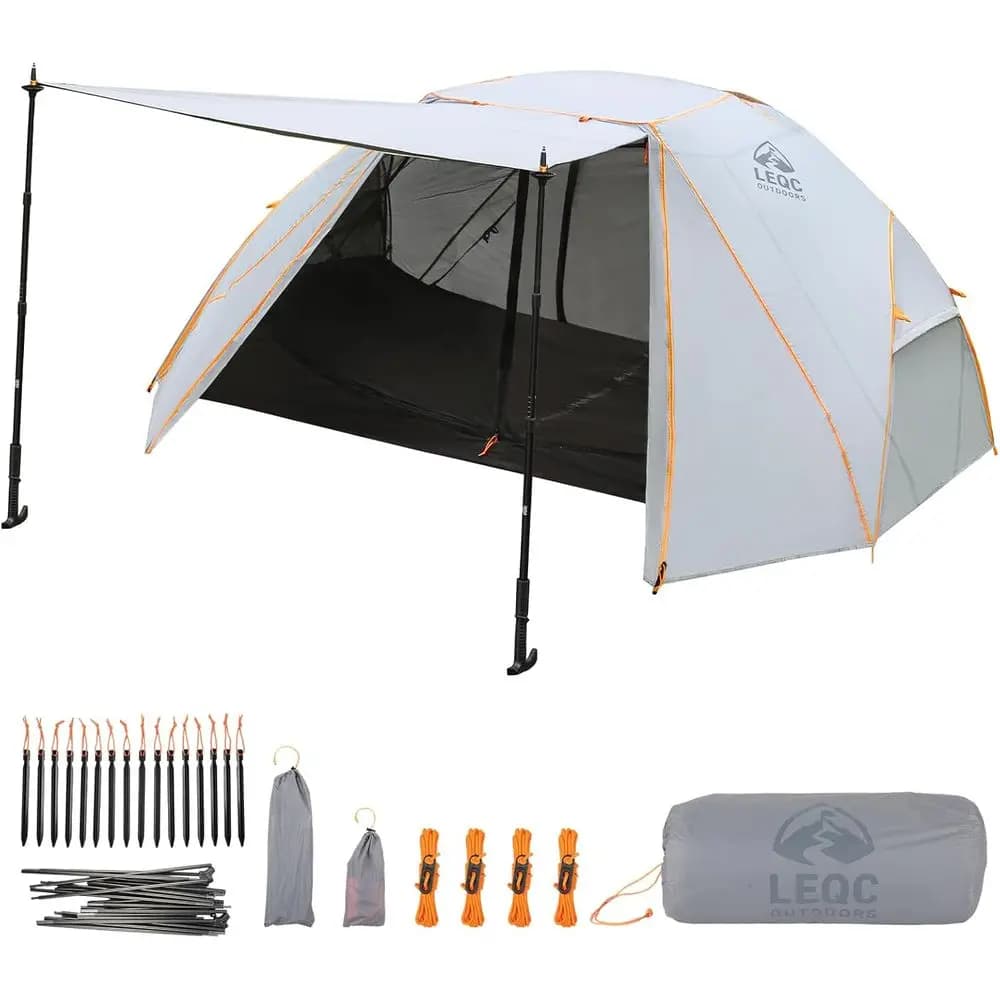 Lightweight Camping Tent for 1-2 Persons with Front Cover - Waterproof PU5000mm, Resistant Hinges, Pali 7001, Ideal for Hiking