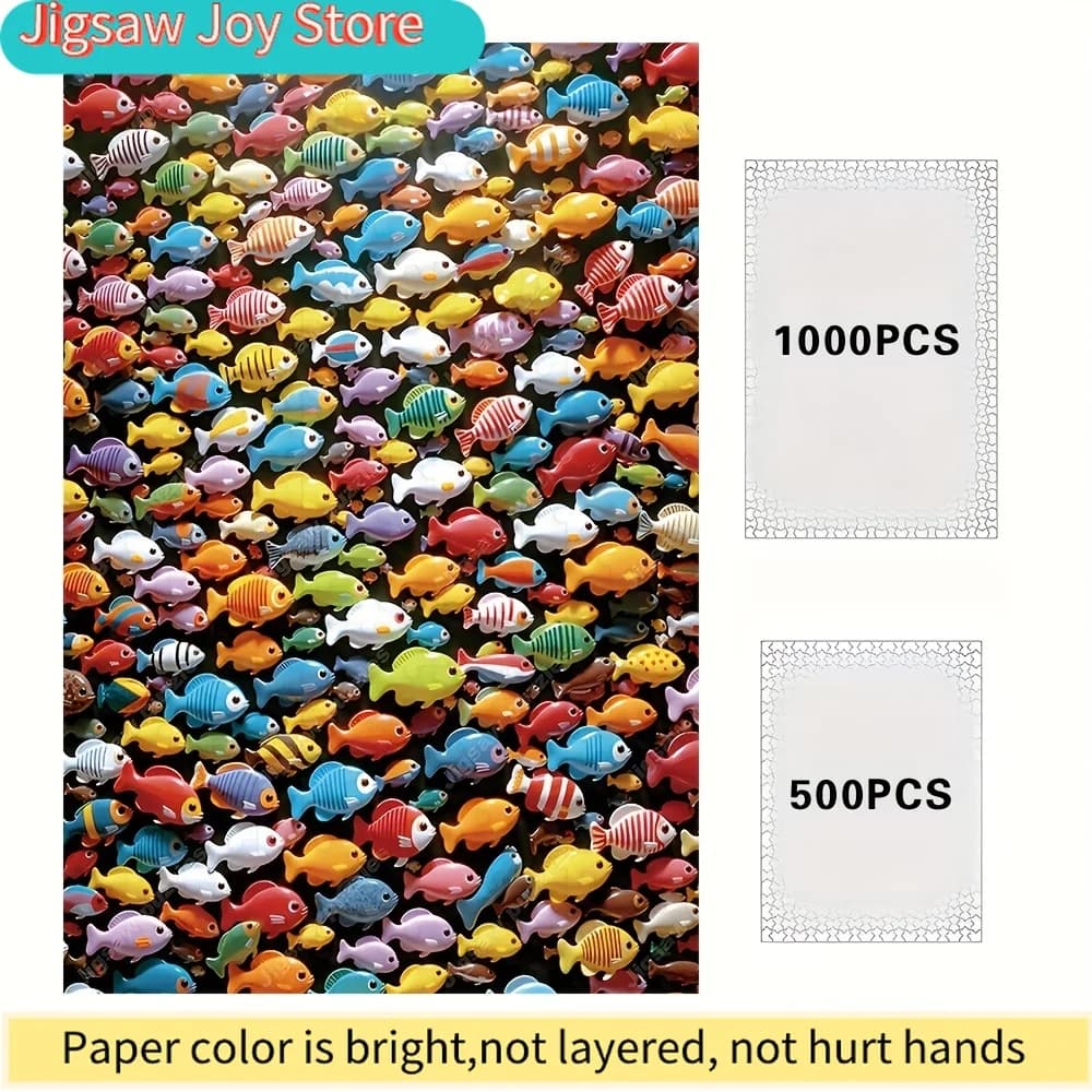 Puzzle per adulti da 500/1000 pezzi - Grande libro puzzle sfida con 500 o 1000 pezzi, gioco stimolante di codifica e abbinamento dei colori per adulti