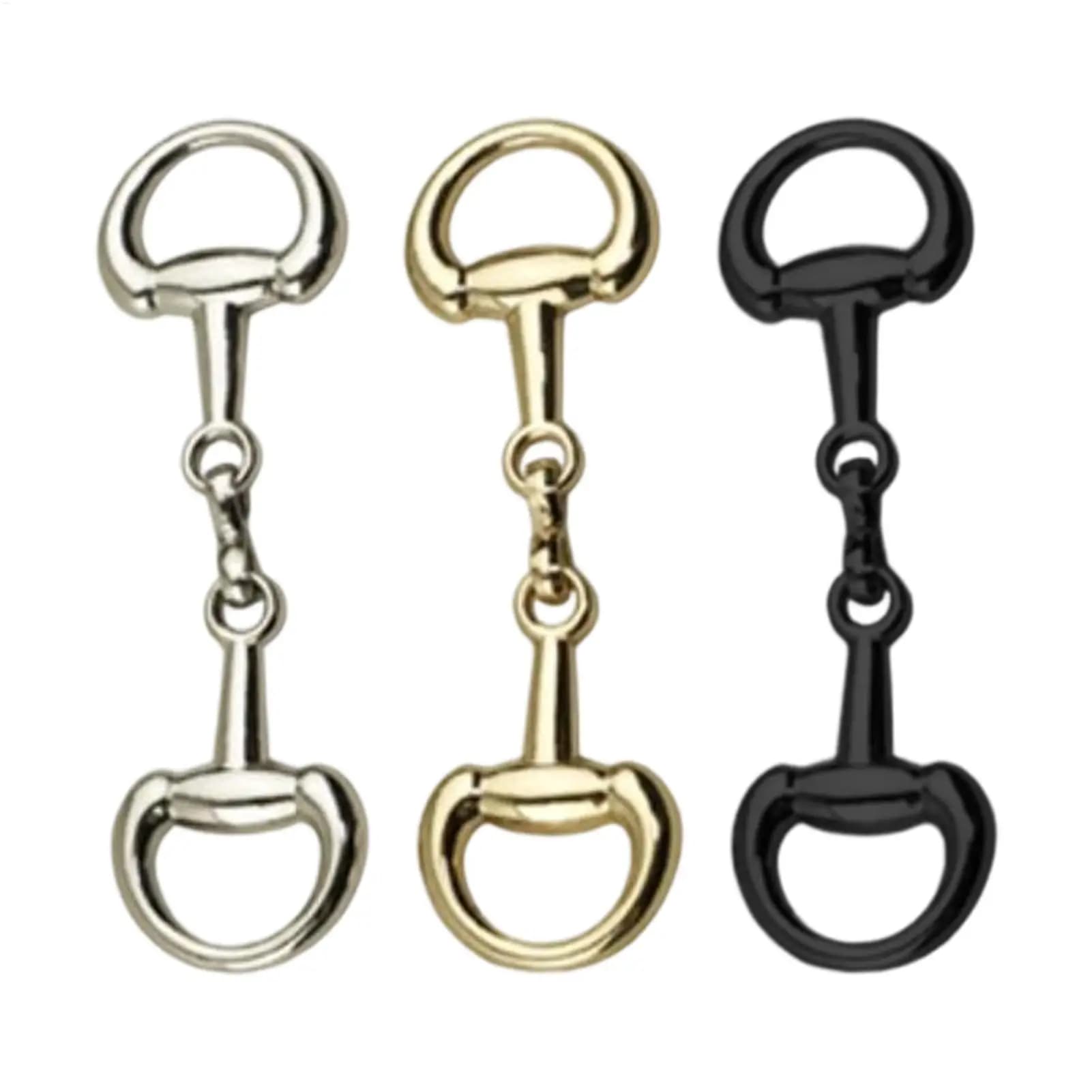Connettori a D in lega per decorazioni di scarpe, mocassini e borse - Fibbie a D per bit snaffle