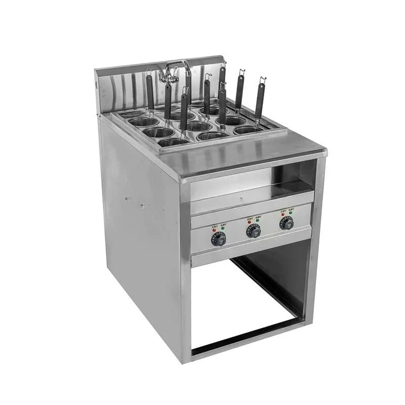 Attrezzatura da cucina a 9 fori Fornello per ramen Fornello per pasta bollente Macchina per pasta