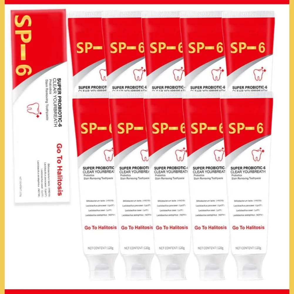 SP-6 Dentifricio Probiotico Schiarente Smacchiatore Sp-6 Dentifricio Probiotico Alito Frescante Sbiancante Dentifricio 1/3/5/10 pezzi