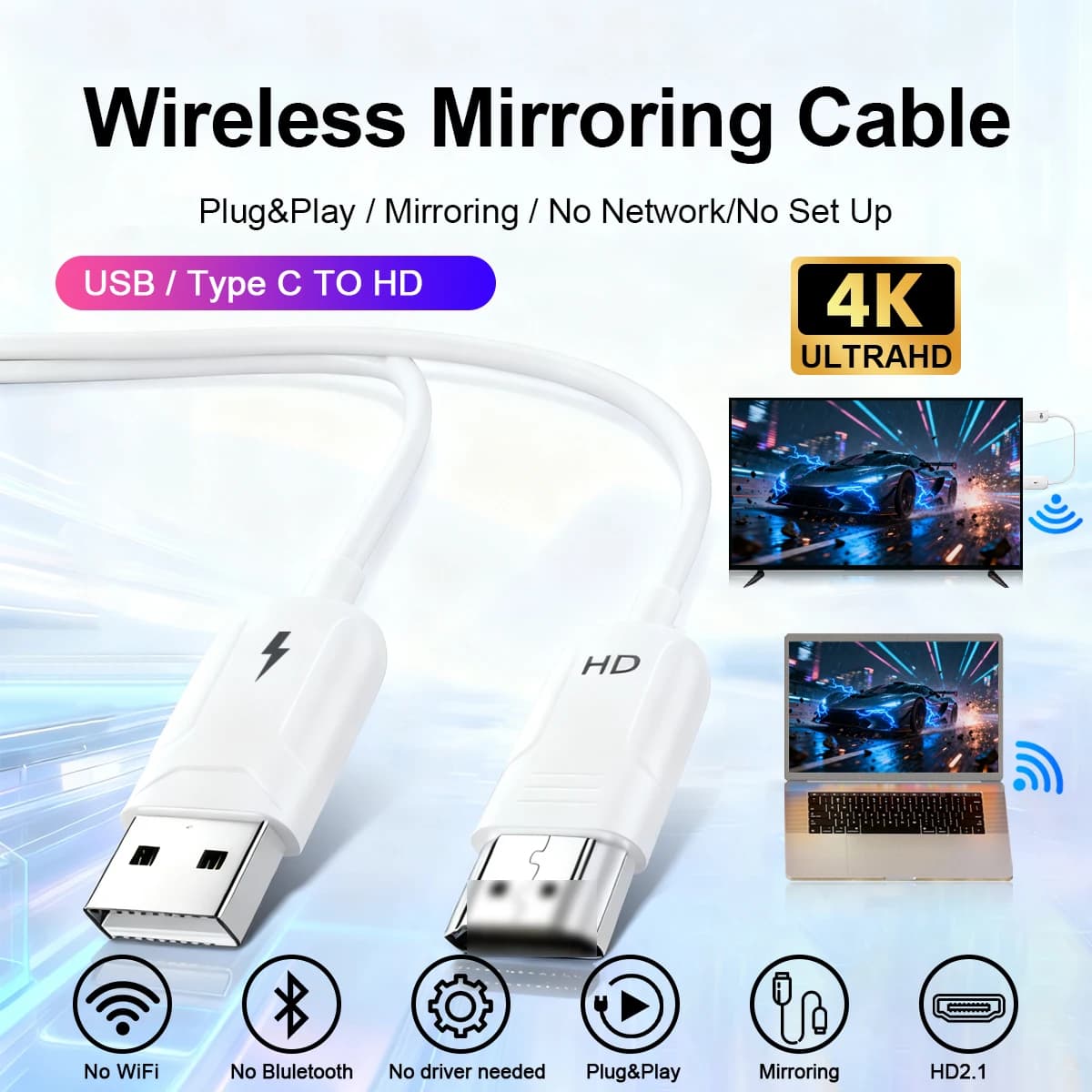 Adapter/cavo/dongle for wireless HDMI mirroing, stick/cavo/adapter for wireless streaming, extender wireless display adapter