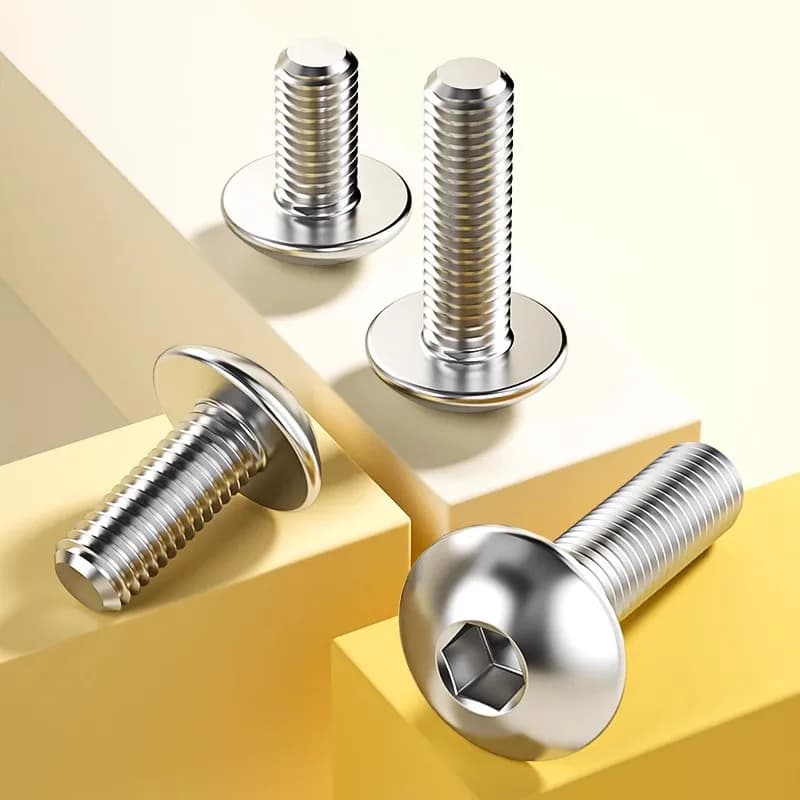 10 pcs 304 stainless steel large plate round hexagonal screw inner bolt M6 6mm M5 for motorcycle scooter ATV moped plastic cover