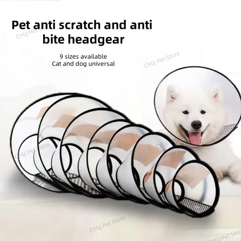 Pet Anti-morso Leccare Chirurgia Guarigione delle ferite Gatto Cani Salute Cerchio medico Collare protettivo per animali domestici Collare di recupero cono per collo di cane kez