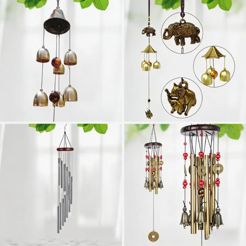 Newest Retro Wind Chimes Garden Decorations Wind Chimes Outdoor Decoration for Home Copper Wind Bell Music Home Decoration
