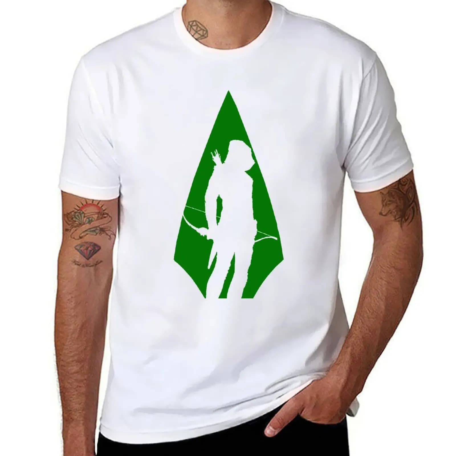 T-shirt Green Arrow S5 con stampa grafica casual