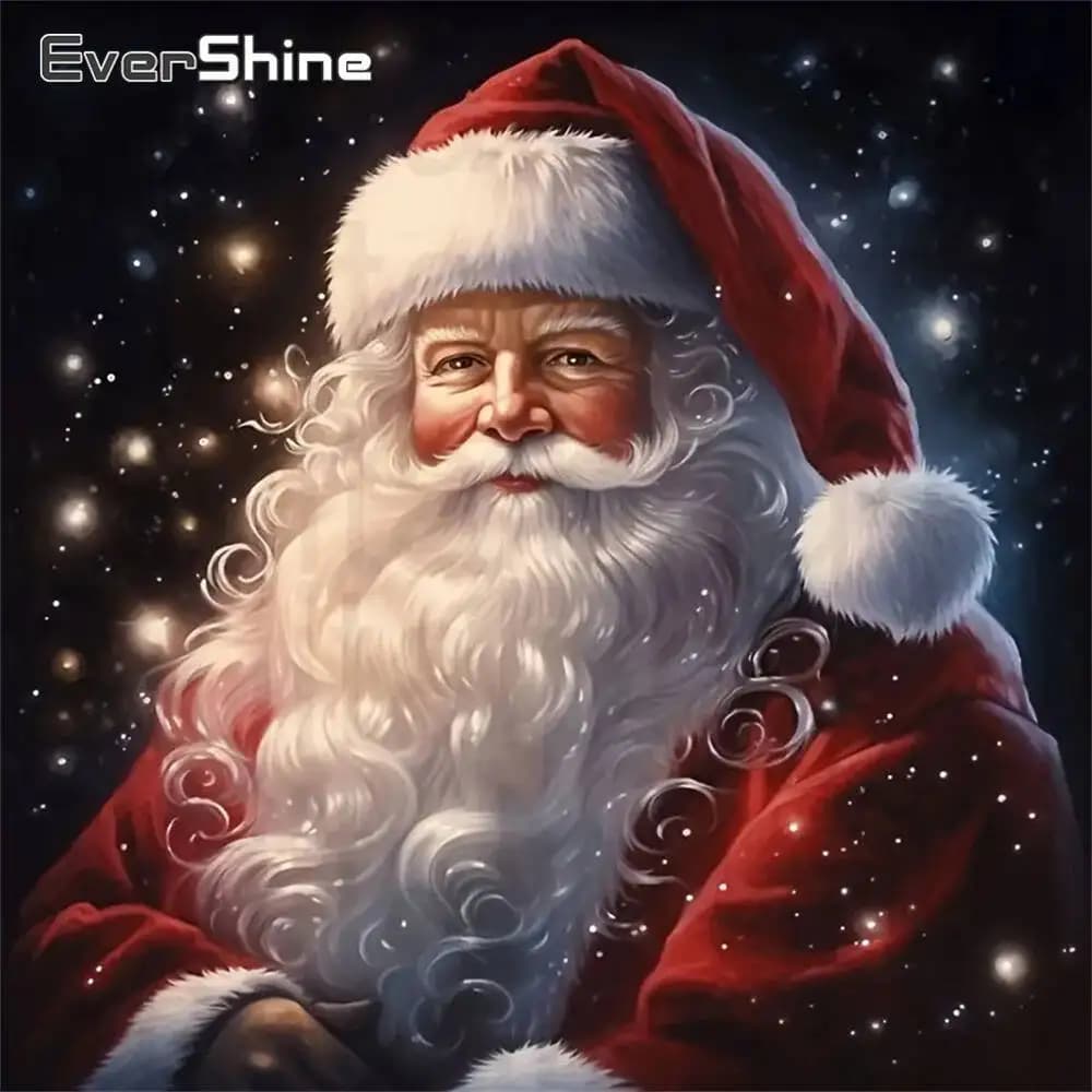 Evershine 5D DIY Diamond Mosaic Santa Claus Portrait Suitable For Beginners Diamond Painting New Arrival Christmas Gifts