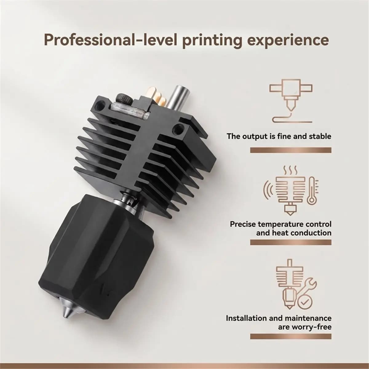 Hotend Kit for Creator 5/5 Pro,Quick Swap Integrated Nozzle Replacement 3D Printer Parts 0.6mm