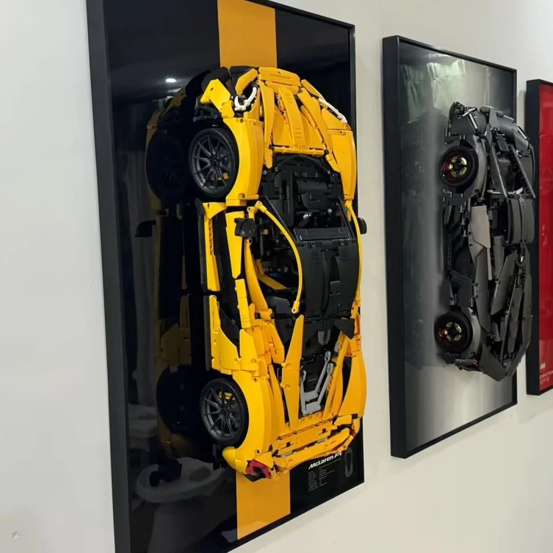 NEW Display Wallboard Suitable for LEGO 42172 McLaren P1 Technic building block car model Wall Mount Display box Photo Frame
