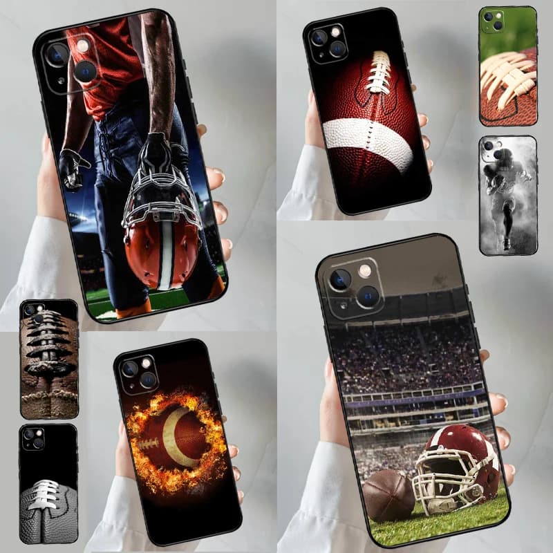 Custodia per Honor Magic 8 7 6 Lite, Honor 400 200 Pro 90 70 50 X8c X8b X9a X9b X9c X9d Win RT con design Football Americano